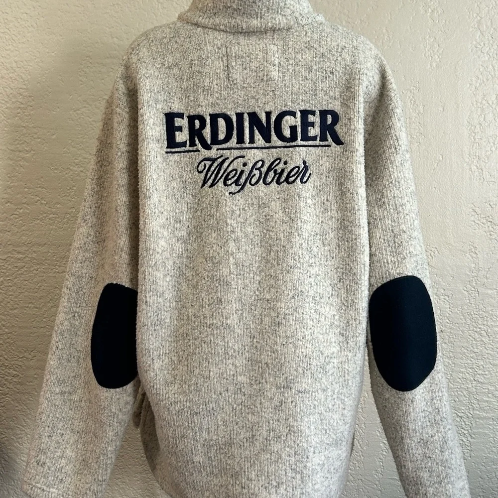 Erdinger Weissbier vtg . Fleece pullover sz Large